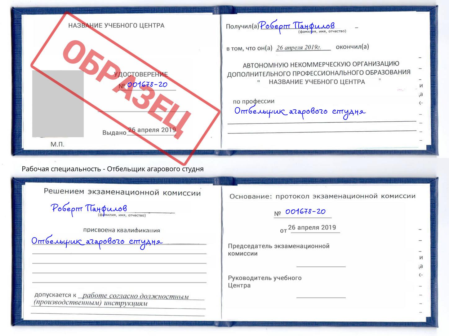 Отбельщик агарового студня Орел