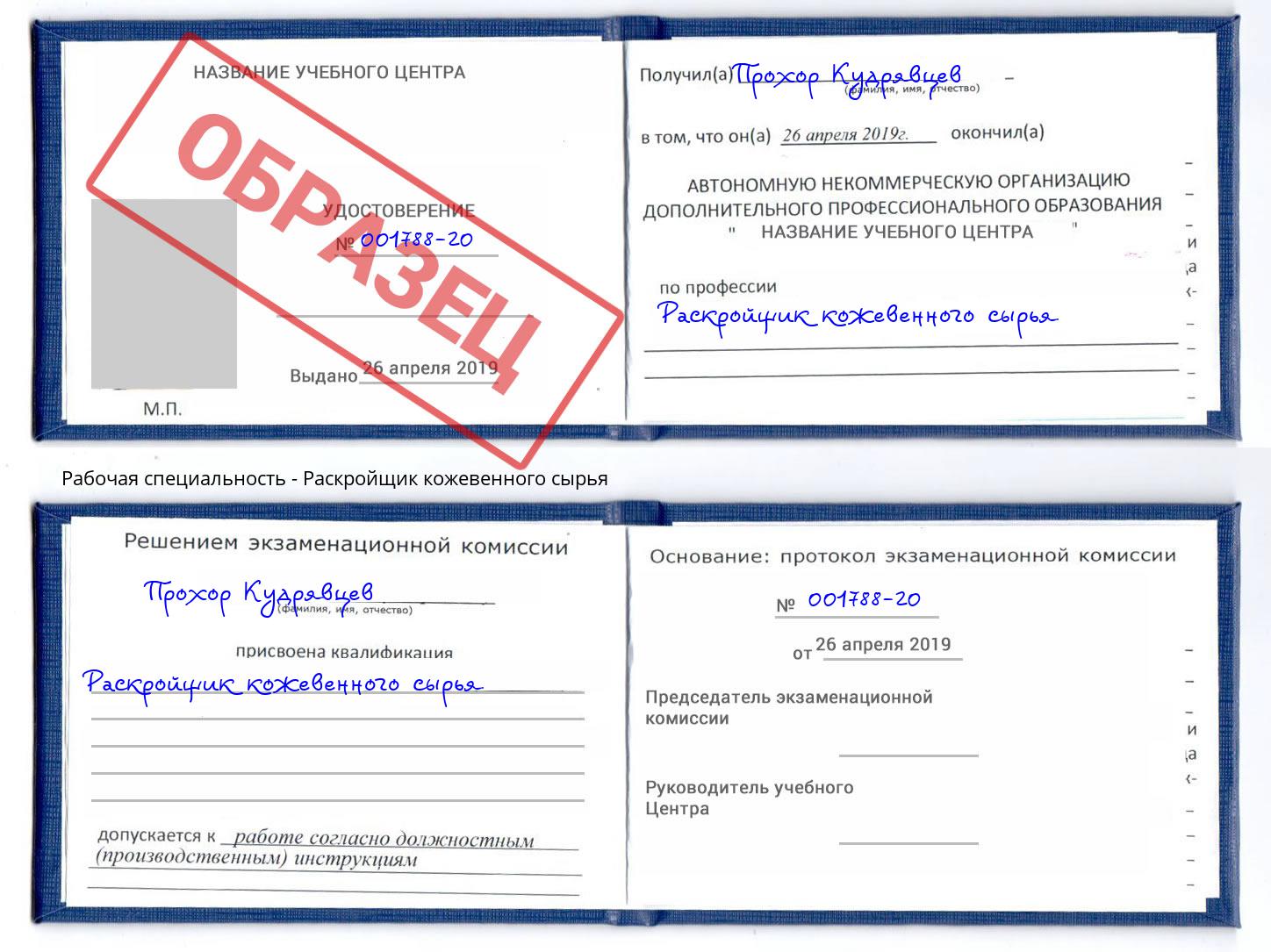 Раскройщик кожевенного сырья Орел